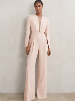 Best Reiss Combinaison Evora à décolleté plongeant et manches fendues