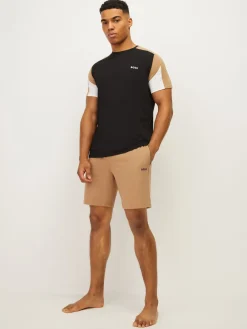 Best BOSS - short stretch à logo coupe standard Crème