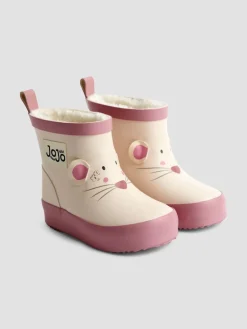 New Jojo Maman Bébé Crème - Bottes de pluie imprimées courtes