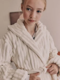 Best Next Crème - Robe de chambre en velours côtelé en polaire (5-16ans)