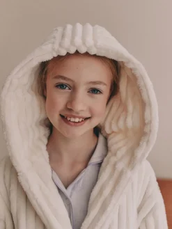 Best Next Crème - Robe de chambre en velours côtelé en polaire (5-16ans)