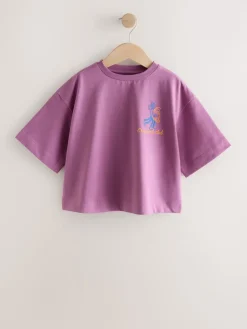 Online Next Croissant violet - T-shirt oversize imprimé graphique (3-16ans)