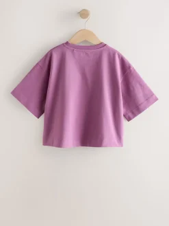 Online Next Croissant violet - T-shirt oversize imprimé graphique (3-16ans)