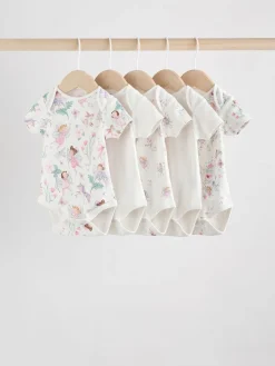 Best Next Écru motif fée - Bodysuits Manches courtes 5 Pack