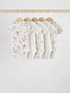 Best Next Écru motif fée - Bodysuits Manches courtes 5 Pack