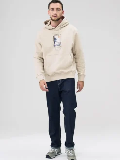 Sale Next Écru neutre - Sweat à capuche à enfiler - Licence graphique Hokusai