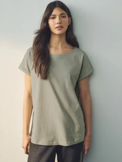 Clearance Next Écru/Taupe/Brown/Bleu/Jaune - Lot de 5 T-shirts à mancherons