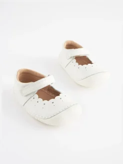 Discount Next Cuir blanc - Chaussures Crawler Mary Jane