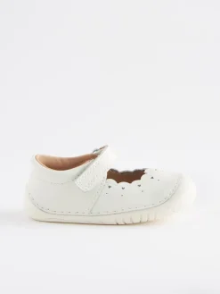 Discount Next Cuir blanc - Chaussures Crawler Mary Jane