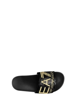 EA7 Vêtements de plage Curseurs noirs|Homme Chaussons