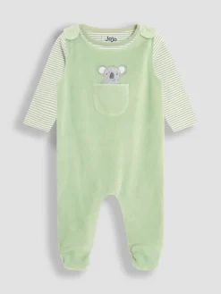 Online Jojo Maman Bébé Ensemble salopette 2pièces avec pieds en coton