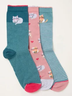 New Fat Face FatFace 3 paires de chaussettes