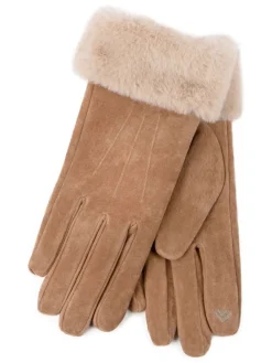 Clearance Totes Gants Isotoner Winter en daim à trois points pour dames avec poignets en fausse fourrure