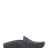 Jones Bootmaker Gris - Chaussons Zap en cuir style mule|Homme Chaussons