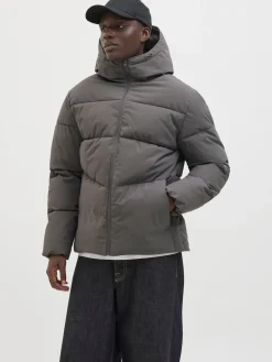 Best JACK & JONES Gris - Doudoune à capuche