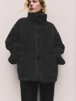 Best Next Gris - Veste réversible imitation peau de mouton