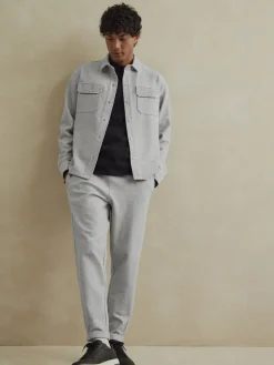 Clearance Next - Veste-chemise en jersey sergé à boutons-pression Gris