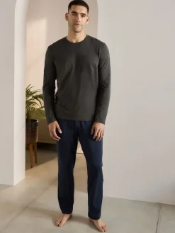 New Next Gris ardoise/bleu marine - Ensemble pyjama en jersey à manches longues