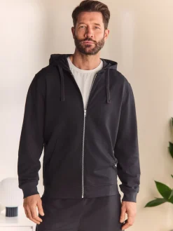 Hot Next - Sweat à capuche zippé léger Gris d'ardoise