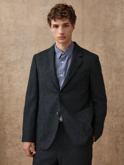 Best Next Gris de charbon de bois - Veste de Costume décontractée en laine Blend