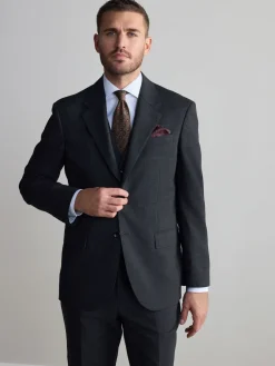 Best Next Gris de charbon de bois - Vestes de Costume Nova Fides Signatures Coupe classique en laine italienne 100%