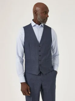 Best Skopes - Modèle droit - Harcourt Single Breasted Coupe sur mesure Suit Gilet Gris foncé