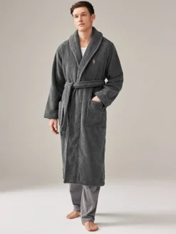 New Polo Ralph Lauren Gris foncé - Peignoir à col châle