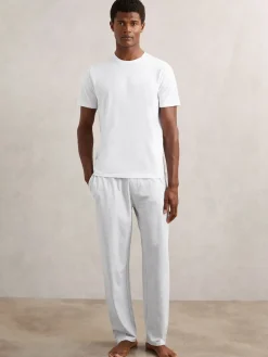 Clearance Reiss Gris pastel - Jogging Hugo en jersey de coton avec ceinture à logo extensible