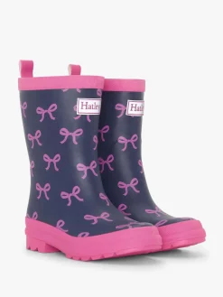 Hatley Bottes de pluie mates bleues à nœuds adolescentes| Bottes De Pluie