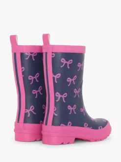 Hatley Bottes de pluie mates bleues à nœuds adolescentes| Bottes De Pluie