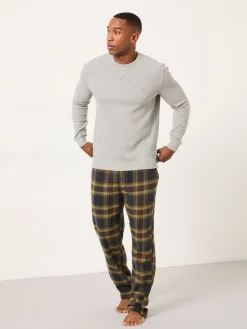 Fat Face Haut de pyjama FatFace gaufré à Col rond|Homme Pyjamas|Vêtements Détente
