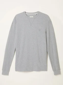 Fat Face Haut de pyjama FatFace gaufré à Col rond|Homme Pyjamas|Vêtements Détente