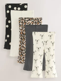 New Next Imprimé animal - Lot de 5 leggings évasés (3mois-7ans)