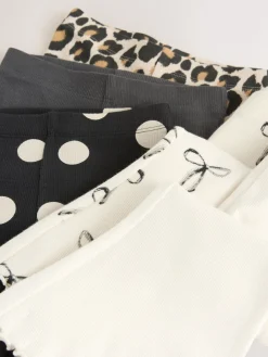 New Next Imprimé animal - Lot de 5 leggings évasés (3mois-7ans)