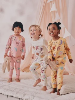 Discount Next Imprimé western rose/jaune - Lot de 3 pyjamas Snuggle (9mois-12ans)