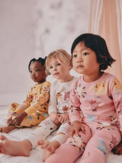 Discount Next Imprimé western rose/jaune - Lot de 3 pyjamas Snuggle (9mois-12ans)