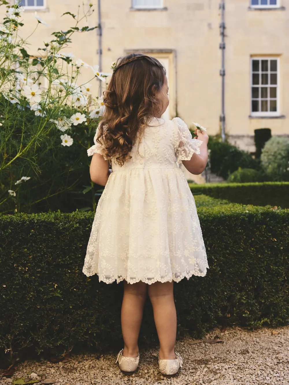 Sale Next ivoire - Robe de bal brodée (3mois à8ans)