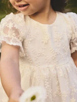 Sale Next ivoire - Robe de bal brodée (3mois à8ans)