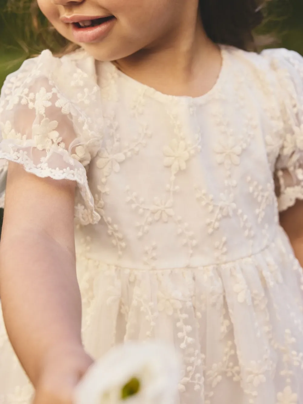Sale Next ivoire - Robe de bal brodée (3mois à8ans)