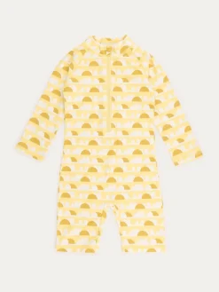 Best KIDLY by MORI Jaune - Combinaison Sunsafe à manches 3/4