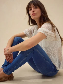 Clearance Next Jean délavé bleu moyen - Jean skinny coupe slim à effet rehausseur
