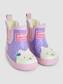 Hot Jojo Maman Bébé Wellies à cheville Cosy Lined Cat