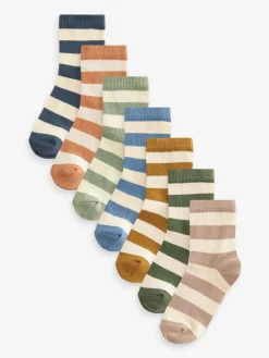 Best Next - Paquet de chaussettes en coton riche 7 Larges rayures