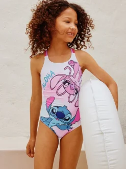 Best Next - Maillot de bain à double bretelle (3-16yrs) Licence Bleu Stitch