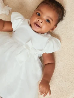 New Lipsy Bébé Manche bouffante Occasion Robe (0mths-5yrs)