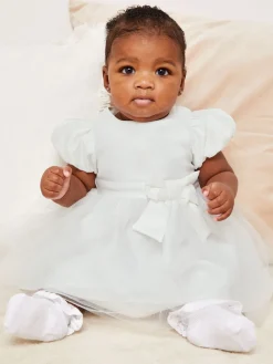 New Lipsy Bébé Manche bouffante Occasion Robe (0mths-5yrs)