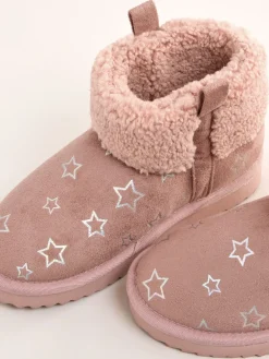 Best Lipsy Chaussons bottes à enfiler imprimées doublées de faux shearling