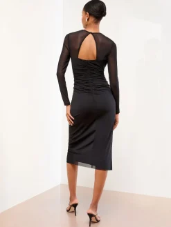 Best Lipsy Robe mi-longue bodycon en maille ornée de manches longues