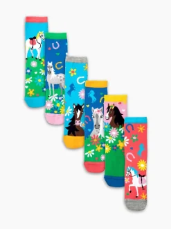 United Odd Socks Lot de 6 paires de chaussettes Giddy Up fille| Chaussettes Et Collants|Chaussettes Et Collants
