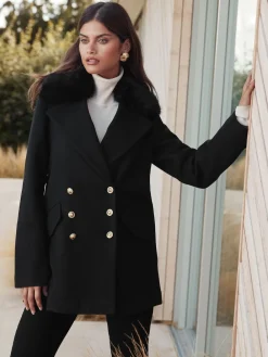 Outlet Lipsy Manteau Dolly avec col en fausse fourrure